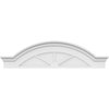 Ekena Millwork Segment Arch W/ Flankers 3 Spoke Architectural Grade PVC Pediment, 48"W x 13"H x 2-1/2"P PEDPS048X130SGF03